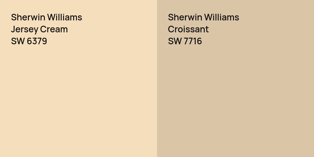 Sherwin Williams Jersey Cream vs. Sherwin Williams Croissant