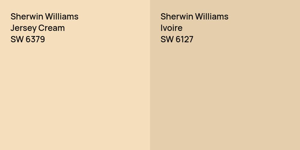 Sherwin Williams Jersey Cream vs. Sherwin Williams Ivoire