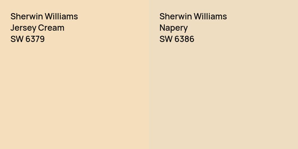 Sherwin Williams Jersey Cream vs. Sherwin Williams Napery