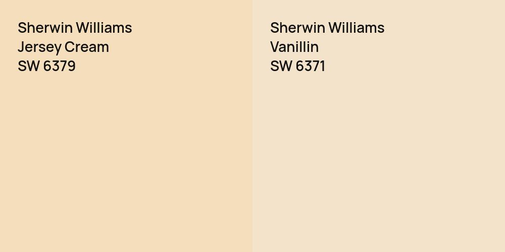 Sherwin Williams Jersey Cream vs. Sherwin Williams Vanillin