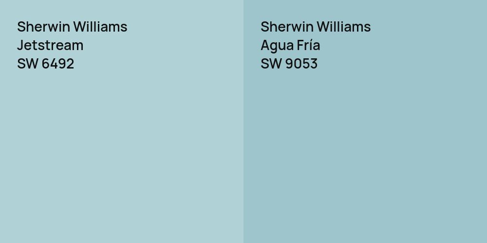 Sherwin Williams Jetstream vs. Sherwin Williams Agua Fría