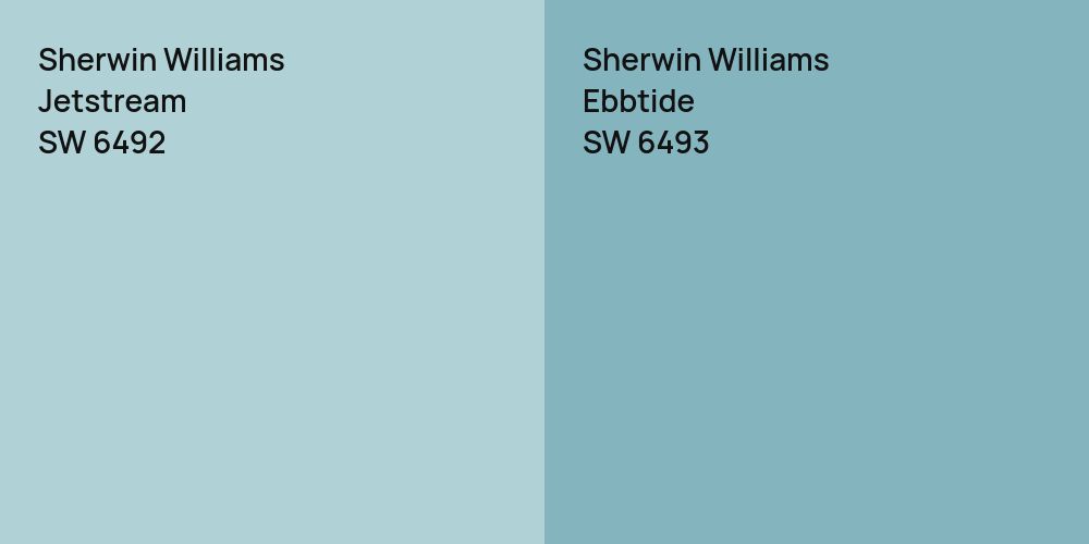 Sherwin Williams Jetstream vs. Sherwin Williams Ebbtide