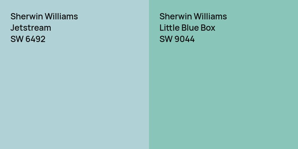 Sherwin Williams Jetstream vs. Sherwin Williams Little Blue Box