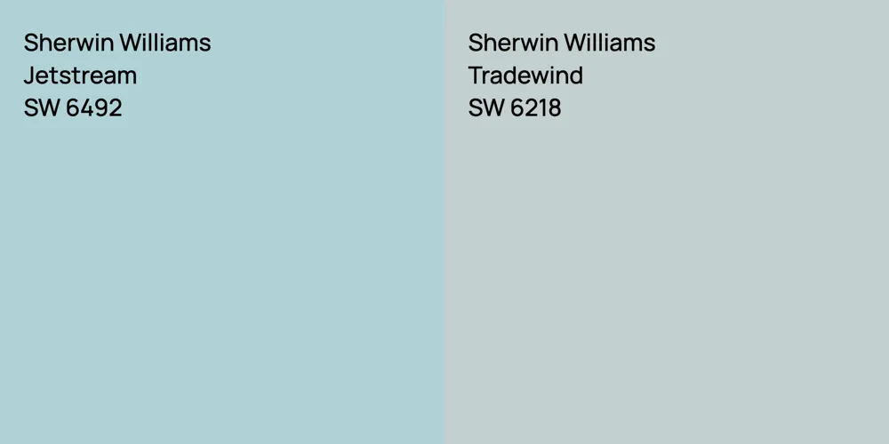 Sherwin Williams Jetstream vs. Sherwin Williams Tradewind