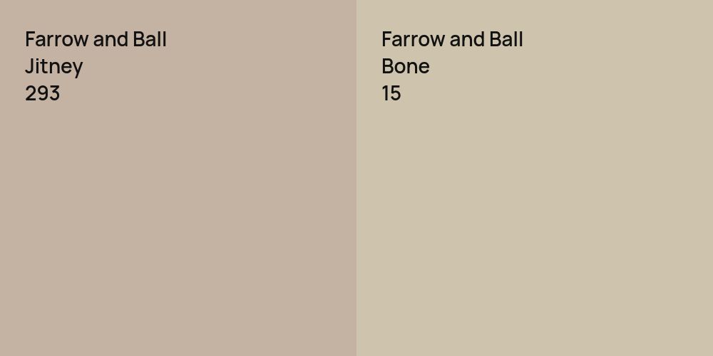 Farrow and Ball Jitney vs. Farrow and Ball Bone