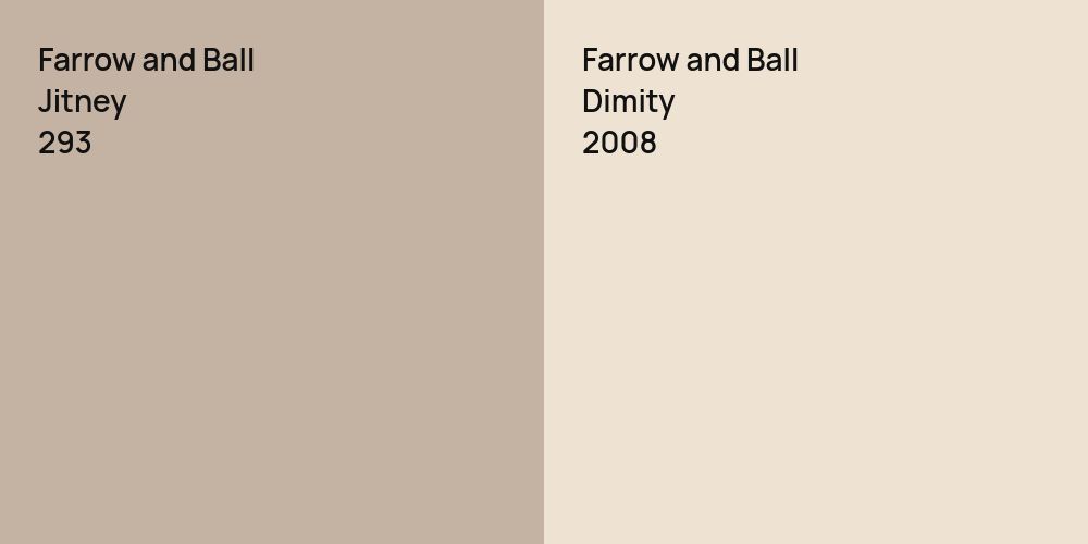 Farrow and Ball Jitney vs. Farrow and Ball Dimity