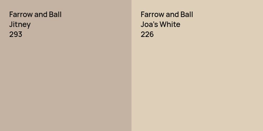 Farrow and Ball Jitney vs. Farrow and Ball Joa's White