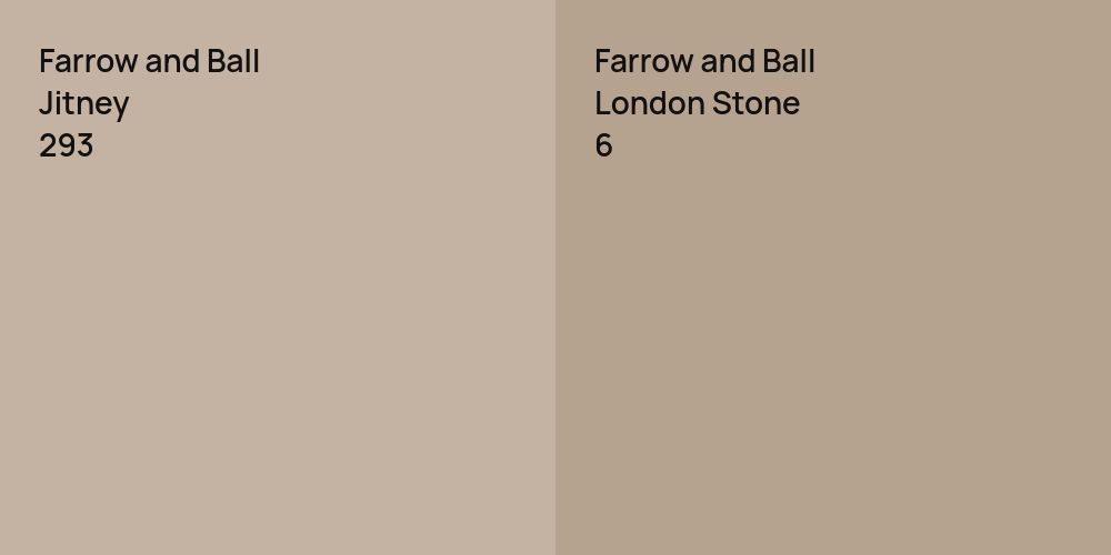 Farrow and Ball Jitney vs. Farrow and Ball London Stone