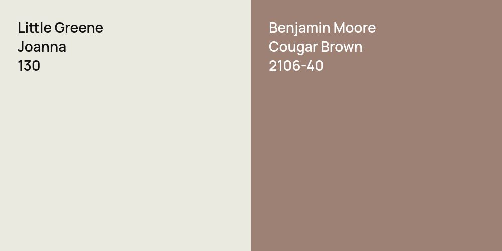 Little Greene Joanna vs. Benjamin Moore Cougar Brown