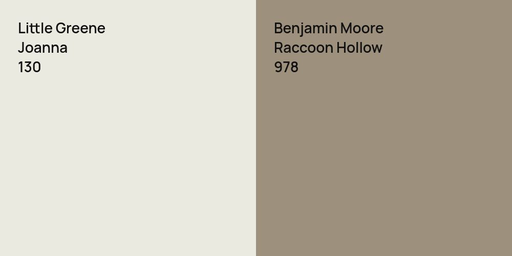 Little Greene Joanna vs. Benjamin Moore Raccoon Hollow