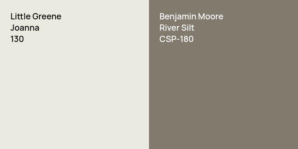 Little Greene Joanna vs. Benjamin Moore River Silt