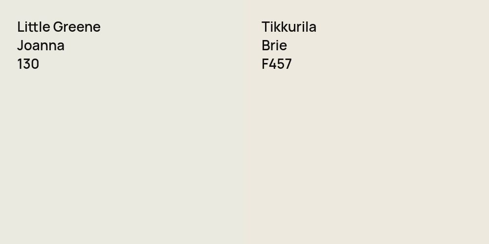 Little Greene Joanna vs. Tikkurila Brie