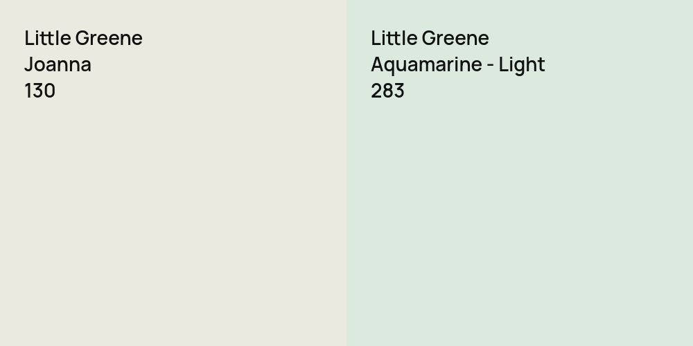 Little Greene Joanna vs. Little Greene Aquamarine - Light