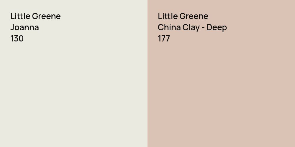 Little Greene Joanna vs. Little Greene China Clay - Deep