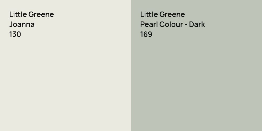 Little Greene Joanna vs. Little Greene Pearl Colour - Dark