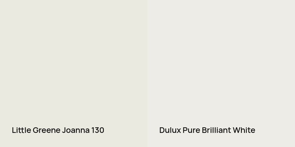 Little Greene Joanna vs. Dulux Pure Brilliant White