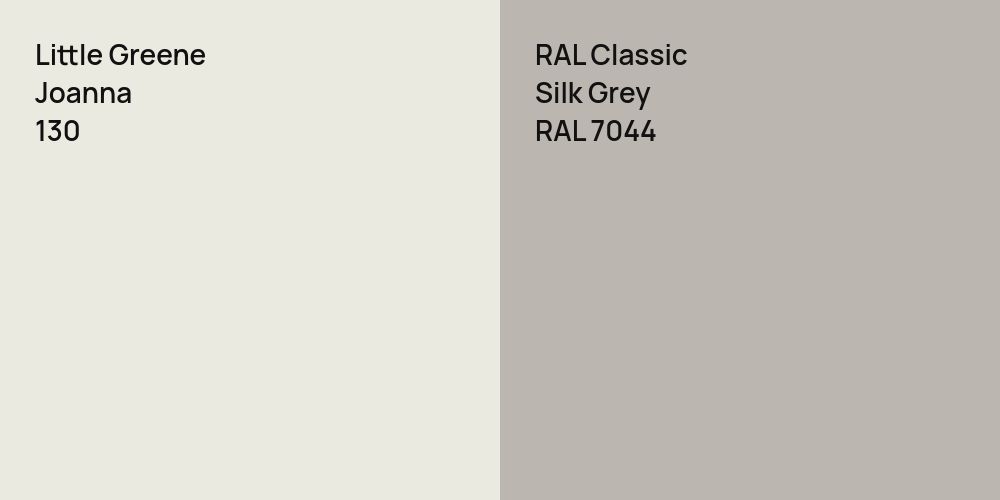 Little Greene Joanna vs. RAL Classic Silk Grey