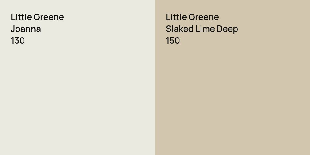 Little Greene Joanna vs. Little Greene Slaked Lime Deep