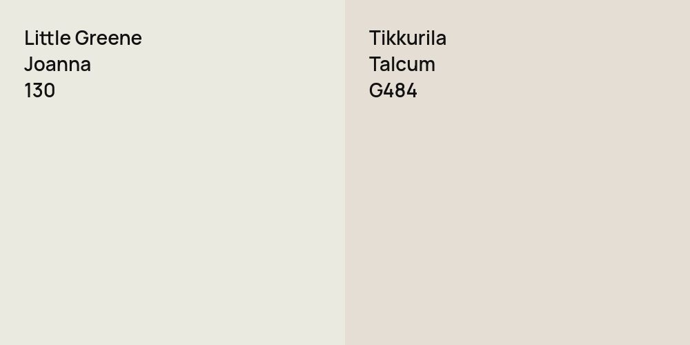 Little Greene Joanna vs. Tikkurila Talcum