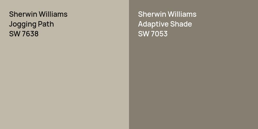 Sherwin Williams Jogging Path vs. Sherwin Williams Adaptive Shade