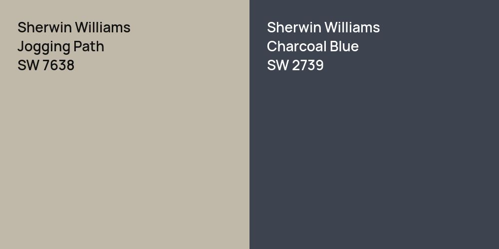 Sherwin Williams Jogging Path vs. Sherwin Williams Charcoal Blue