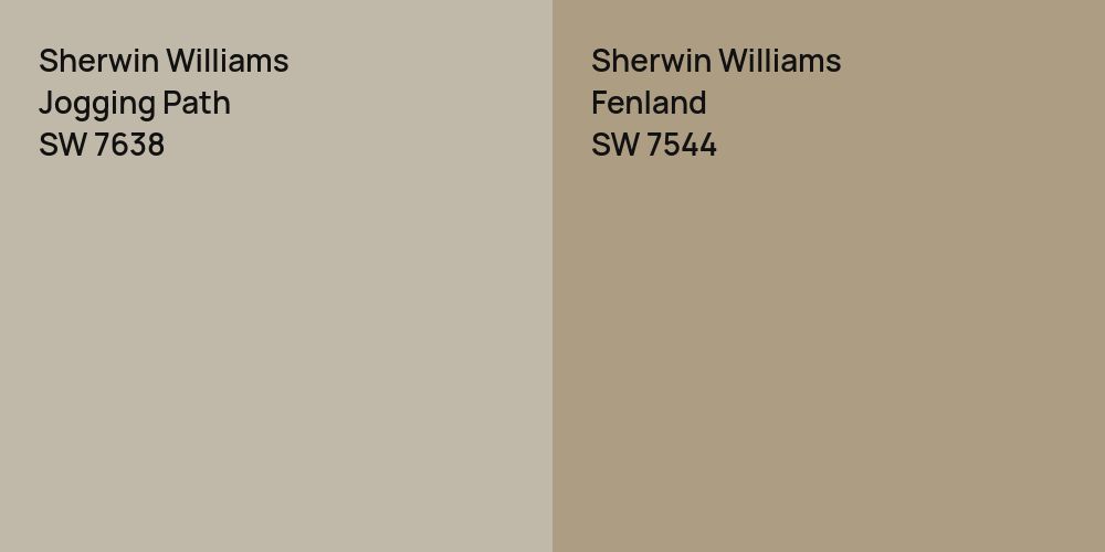 Sherwin Williams Jogging Path vs. Sherwin Williams Fenland