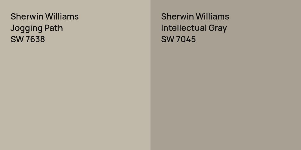 Sherwin Williams Jogging Path vs. Sherwin Williams Intellectual Gray