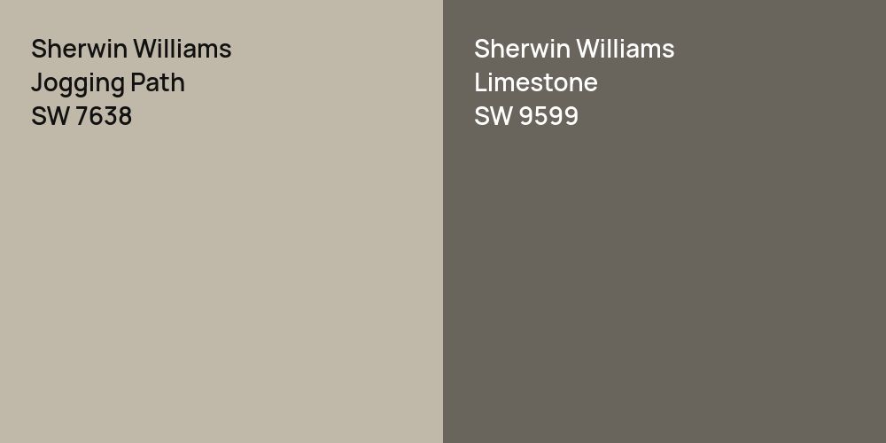 Sherwin Williams Jogging Path vs. Sherwin Williams Limestone