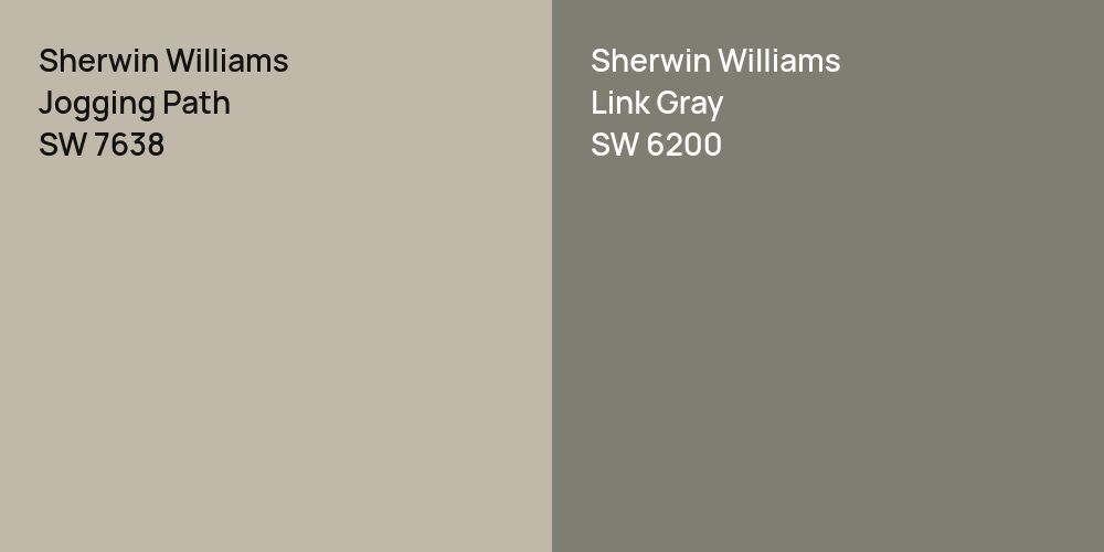 Sherwin Williams Jogging Path vs. Sherwin Williams Link Gray