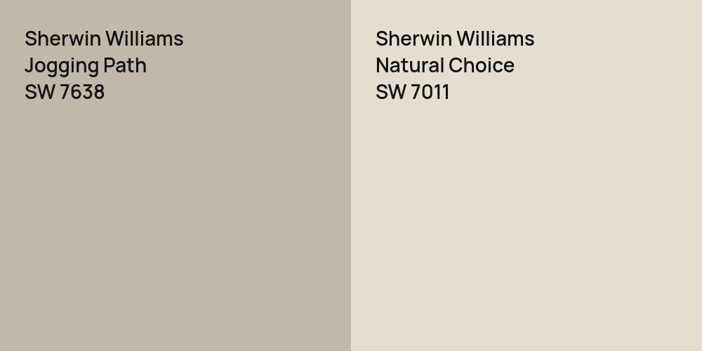 Sherwin Williams Jogging Path vs. Sherwin Williams Natural Choice