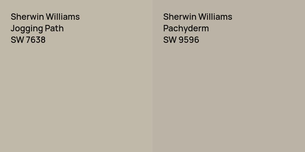 Sherwin Williams Jogging Path vs. Sherwin Williams Pachyderm