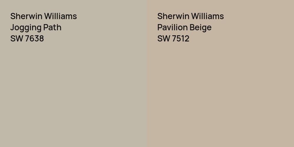 Sherwin Williams Jogging Path vs. Sherwin Williams Pavilion Beige