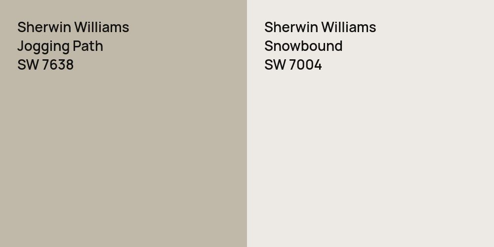 Sherwin Williams Jogging Path vs. Sherwin Williams Snowbound