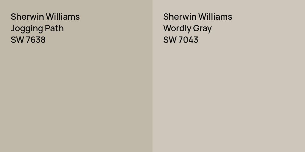 Sherwin Williams Jogging Path vs. Sherwin Williams Wordly Gray