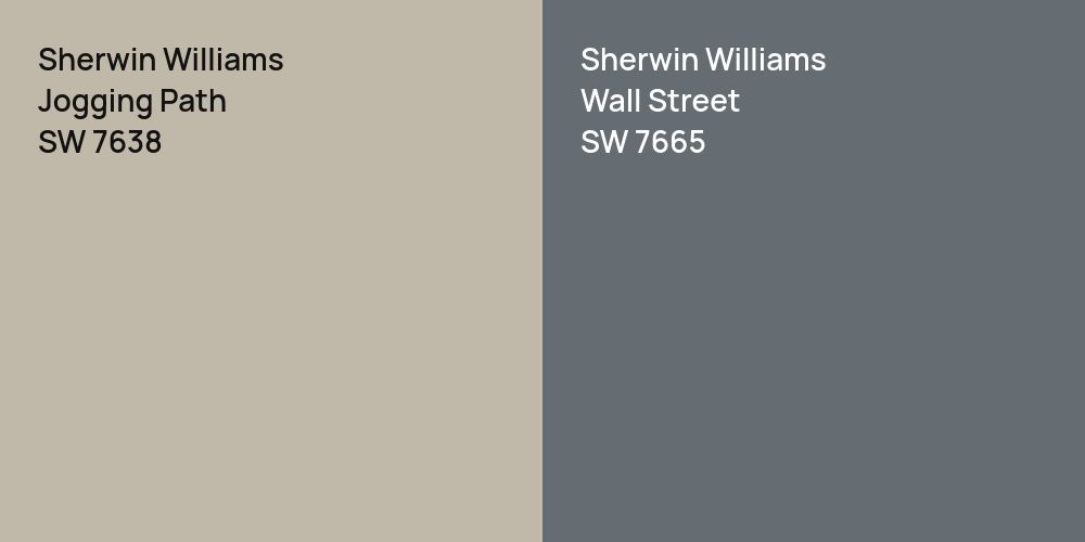 Sherwin Williams Jogging Path vs. Sherwin Williams Wall Street