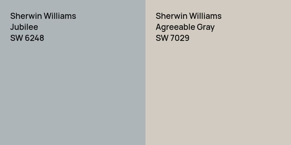 Sherwin Williams Jubilee vs. Sherwin Williams Agreeable Gray