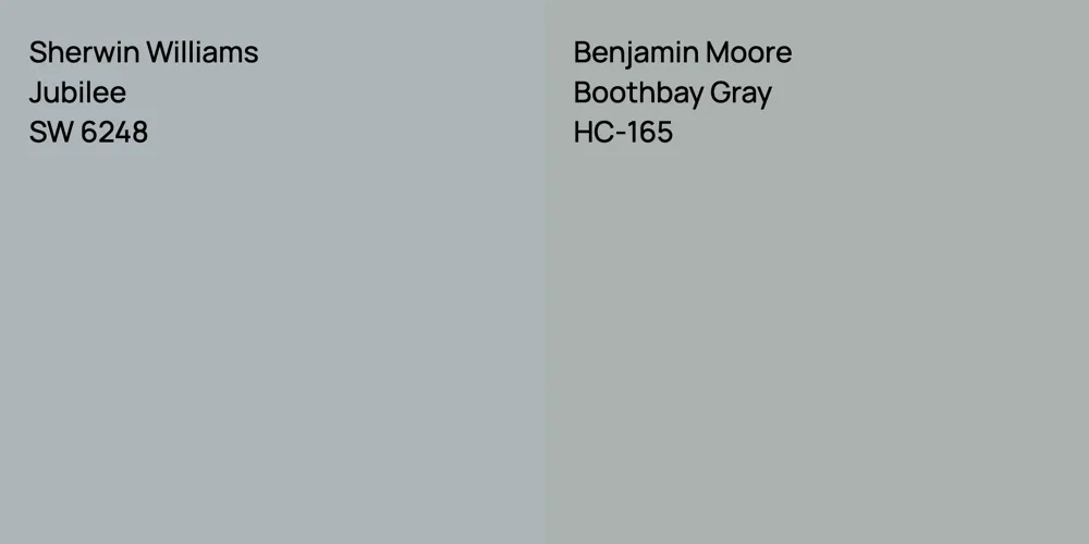 Sherwin Williams Jubilee vs. Benjamin Moore Boothbay Gray