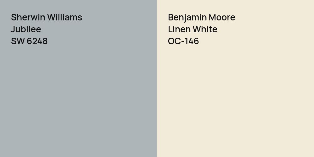 Sherwin Williams Jubilee vs. Benjamin Moore Linen White