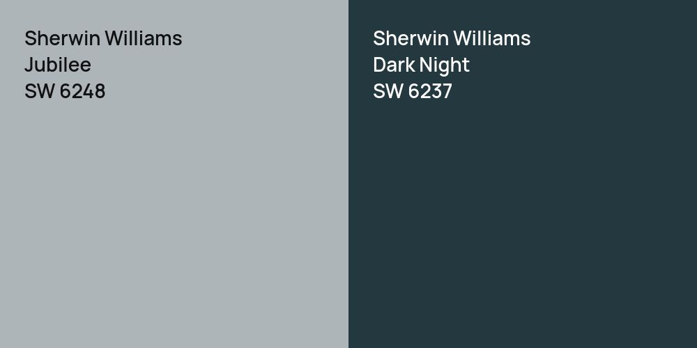 Sherwin Williams Jubilee vs. Sherwin Williams Dark Night