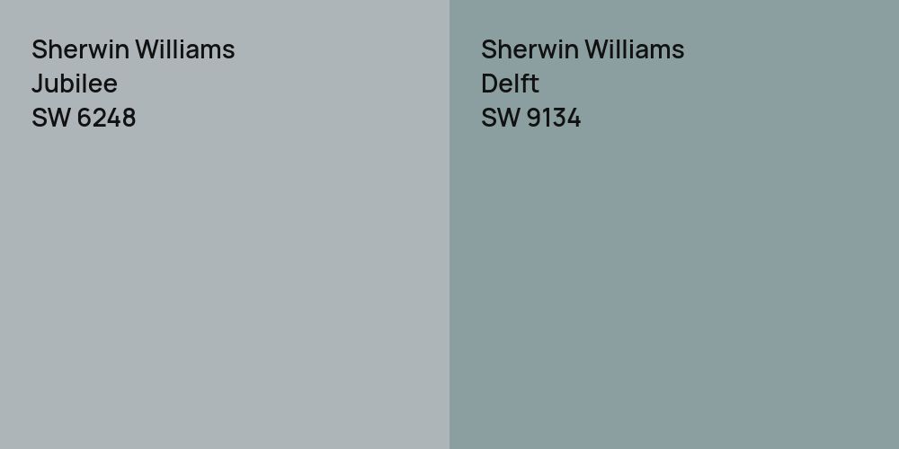 Sherwin Williams Jubilee vs. Sherwin Williams Delft