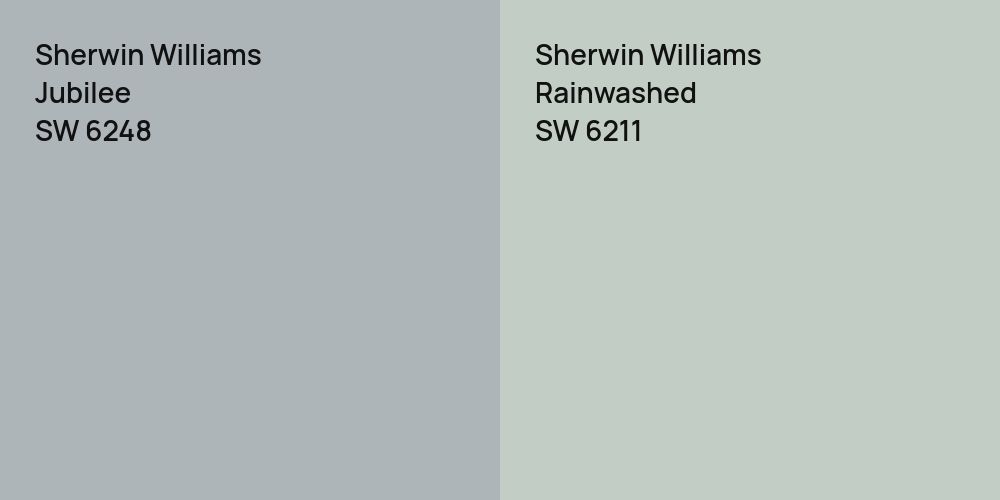 Sherwin Williams Jubilee vs. Sherwin Williams Rainwashed