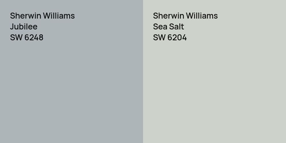 Sherwin Williams Jubilee vs. Sherwin Williams Sea Salt