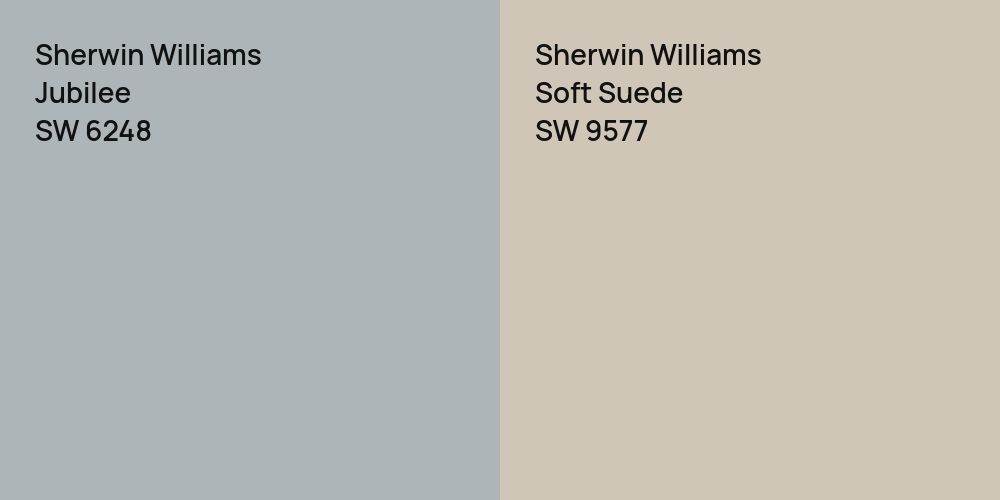 Sherwin Williams Jubilee vs. Sherwin Williams Soft Suede