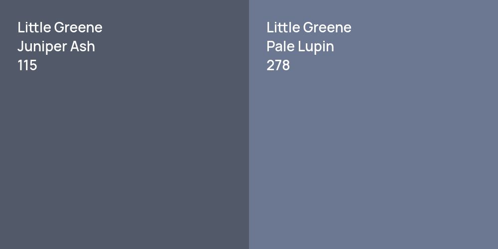 Little Greene Juniper Ash vs. Little Greene Pale Lupin