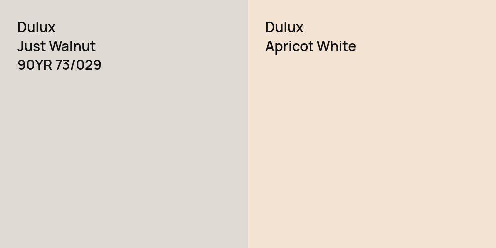 Dulux Just Walnut vs. Dulux Apricot White