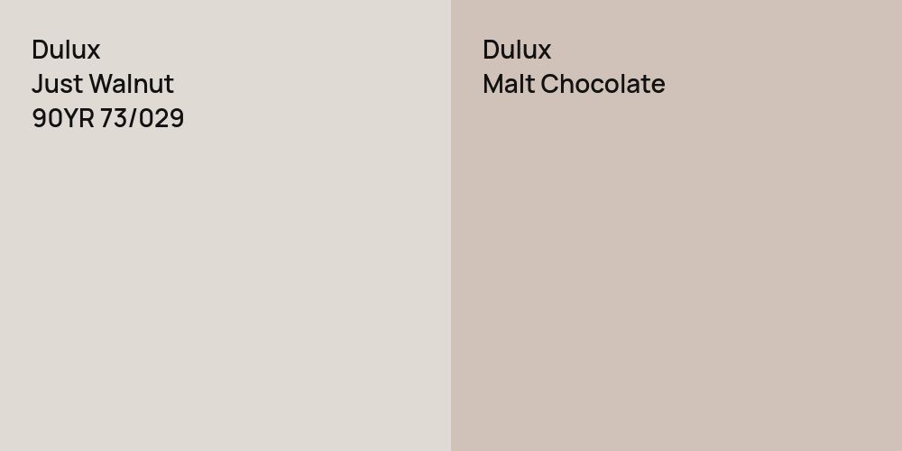 Dulux Just Walnut vs. Dulux Malt Chocolate