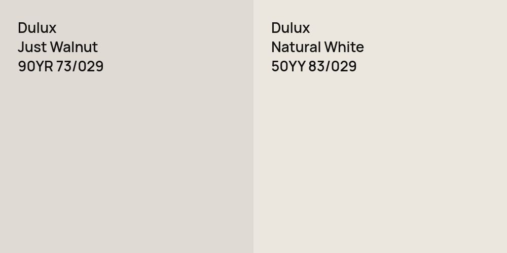 Dulux Just Walnut vs. Dulux Natural White