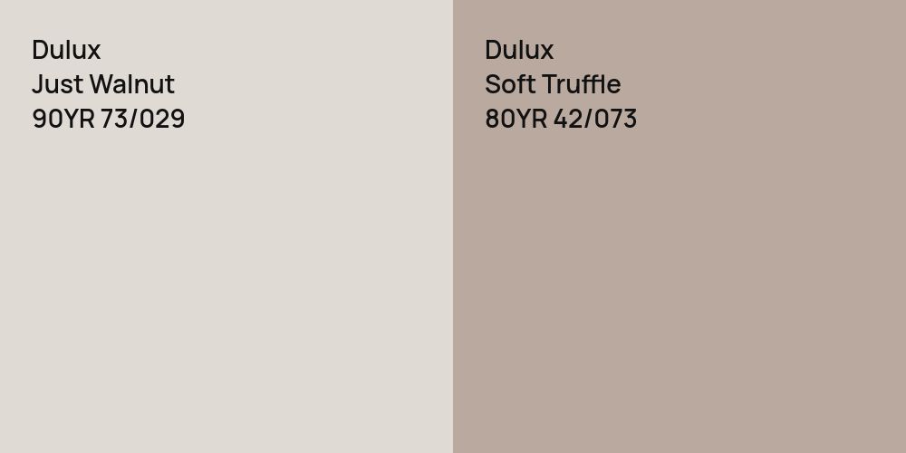 Dulux Just Walnut vs. Dulux Soft Truffle