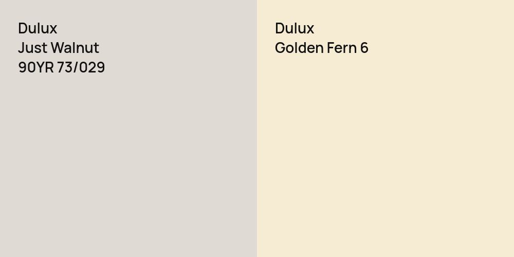 Dulux Just Walnut vs. Dulux Golden Fern 6