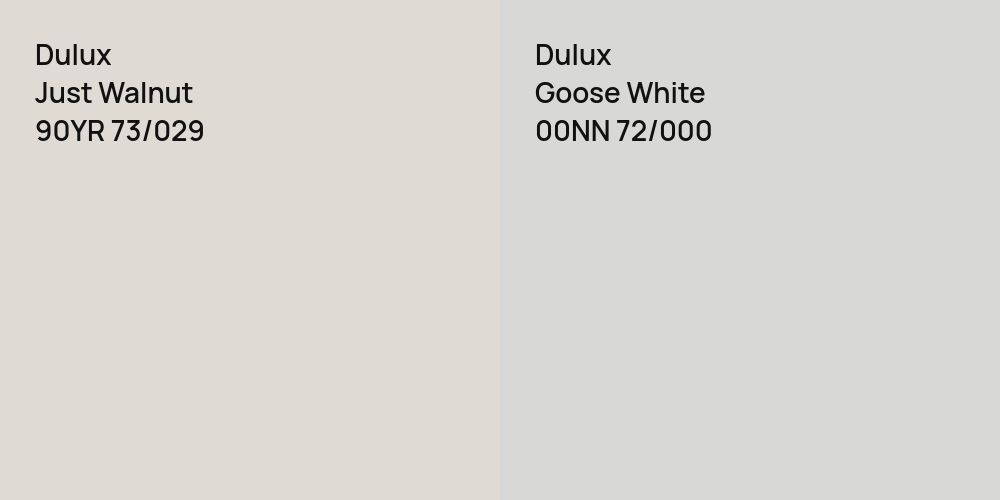 Dulux Just Walnut vs. Dulux Goose White